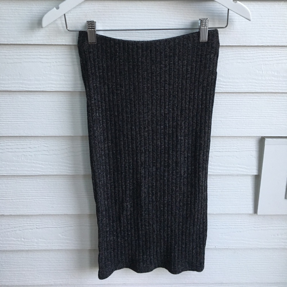 Forever XXI Gray Marled Midi Skirt